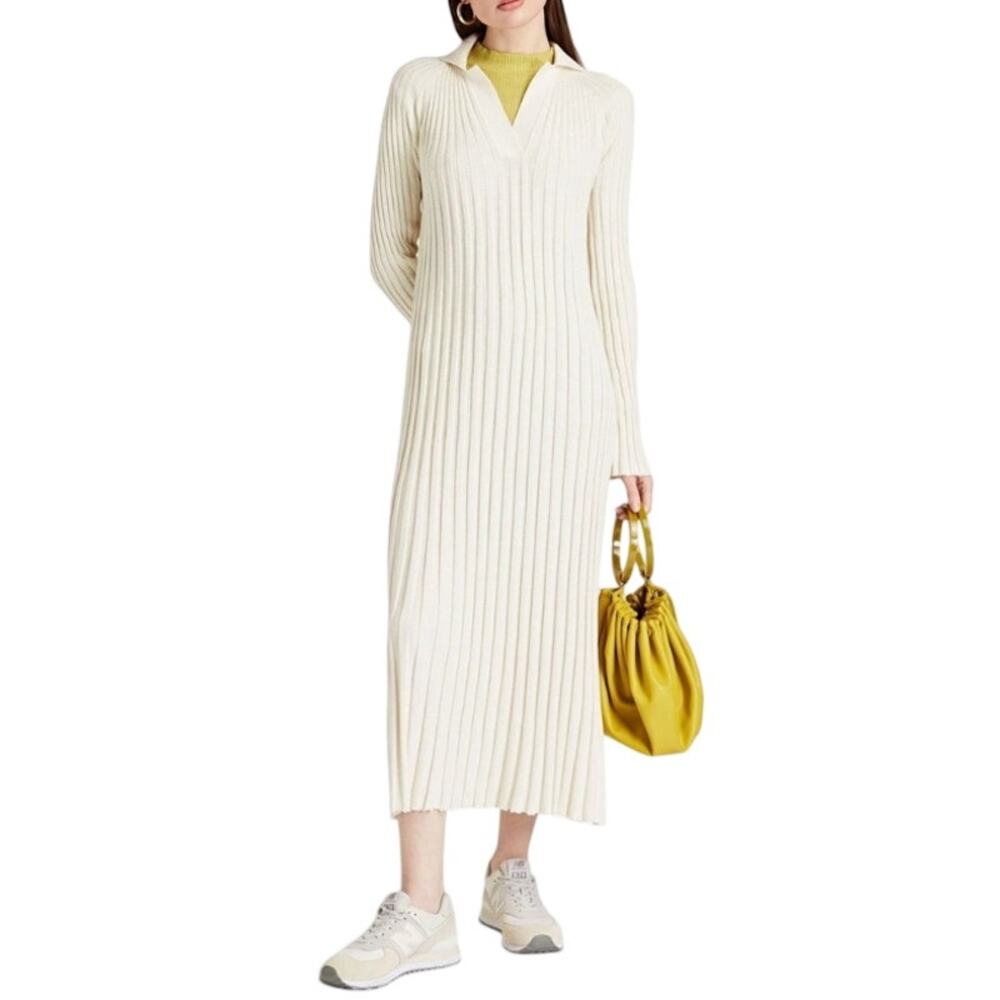 LouLou Studio Kale Ribbed Midi Dress Size XS